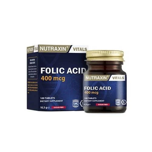 Nutraxin Folic Acid 400 mcg 100 Tablet