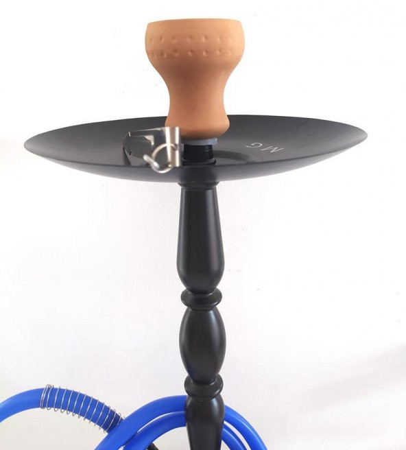 Büyük Boy Kalın Cam Çelik İthal Kilitli Nargile Takımı 9170 - 2