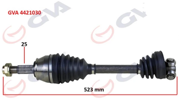 Komple Aks Sağ Palıo-Albea-Doblo 1.3 Mtj 06 Kısa Tip 523Mm