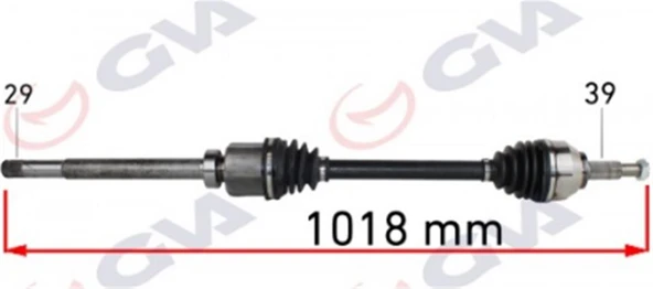 Komple Aks Sağ Renault Trafic Iıı 1.6 Dci 14- 1018Mm