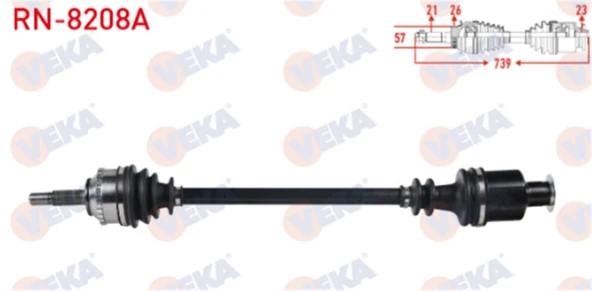 Komple Aks Sag On Renault Clıo Iı (Bb0/1/2,Cb0/1/2) 1.4İ 16V A-T Abslı 26 Dıs