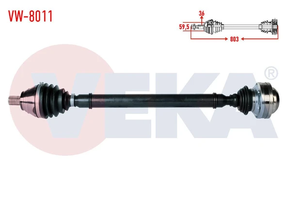 Aks Komple Sag 1,9 Tdı Bjb Caddy Iıı