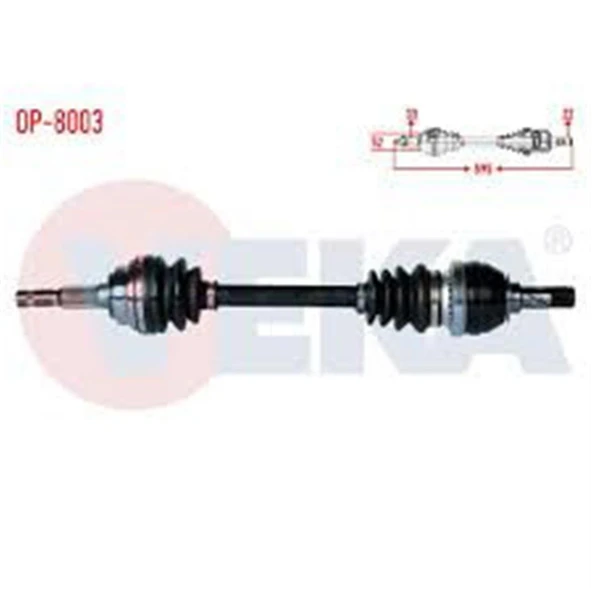 Aks Komple Sol On  (F69) 1.4 16V-1.6 16V  Astra G 1998=2006