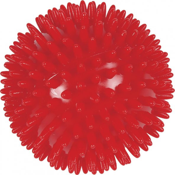 MAXİ EL EGZERSİZ MASAJ VE DUYU TOPU, YUMUŞAK DİKENLİ TOP KIRMIZI RENK 9 CM - Resim 2