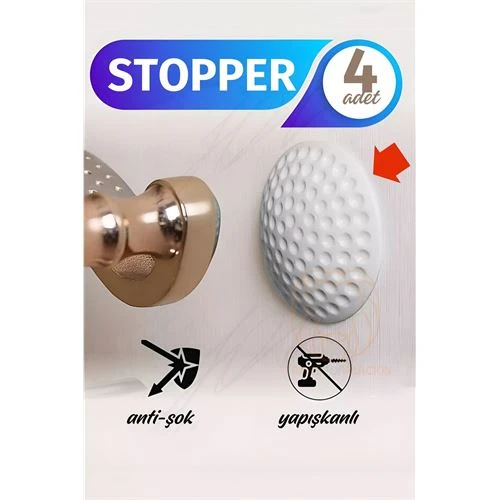 ModaCar Kapı Stopperi Golf Topu Model Kapı Çarpma Önleyici 4 Adet