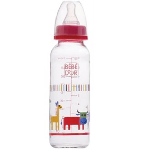 Bebedor Cam Biberon SL 250 ml Kırmızı