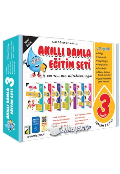 3 Sınıf Akıllı Damla Eğitim Seti Damla Yayınevi