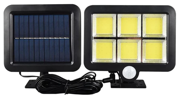 samur parti parti aksesuar & kostüm 120 Cob Led Solar Panelli 3 Modlu Duvar Lambası - 2