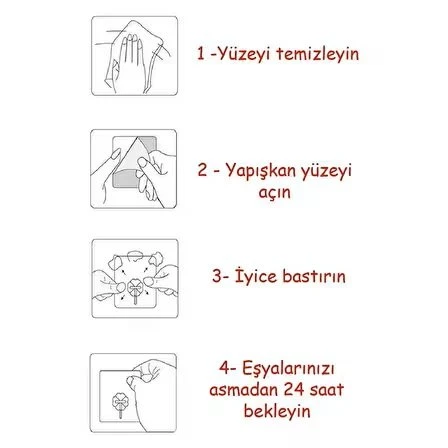 Brokoli Home 40 Adet Kablo Düzenleyici Klips Kablo Sabitleyici Kablo Tutucu Yapışkanlı Klips - 5