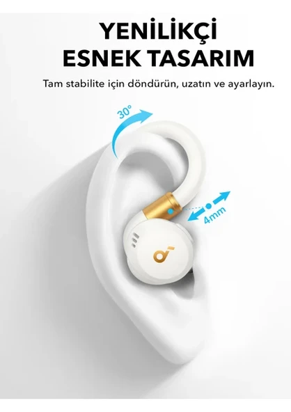 Anker SoundCore Sport X20 ANC TWS Beyaz Kulak İçi Bluetooth Kulaklık - 3