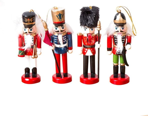 Kurşun Asker Ahşap Dekoratif Eşya 13 Cm 4 Lü Set ürün görseli 1