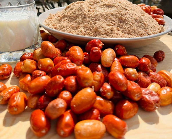 İğde çekirdeği unu & İğde çekirdeği tozu & Çekirdekli iğde tozu 500 gr
