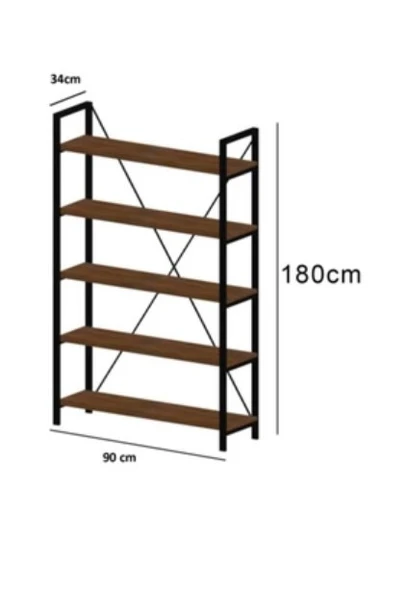 Wood House İnci Telli Kitaplık - Beyaz - Resim 3