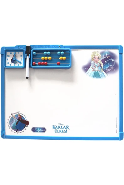 40X30 CM Lisanslı Frozen Abaküslü Yazı Tahtası 4979
