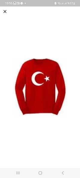uzun kollu bayrak tişört unisex model mevzimlik ürün