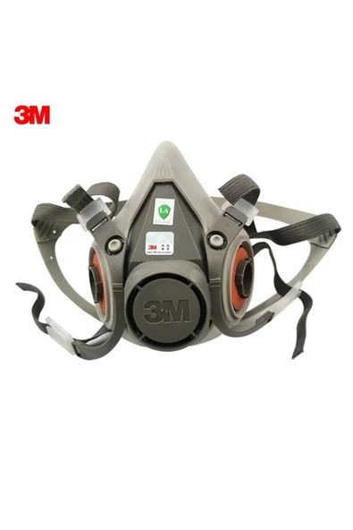 3M 6200 Yarım Yüz Maske –  Solunum Koruyucu, Ayarlanabilir Askılı Endüstriyel Maske