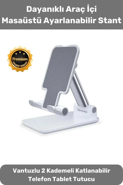 Yüksek Kalite Metal Kaymaz Tablet Telefon Tutucu Stant 2 Kademeli Uzunluk