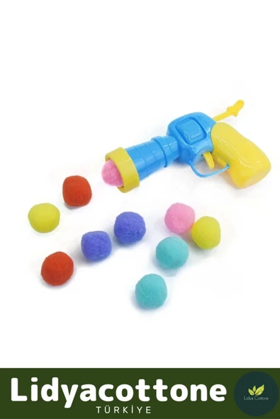 Premium İnteraktif Kedi Oyuncağı Seti Evcil Hayvan Tabancalı Hareketli 30 Peluş Toplu Top Atan - 2