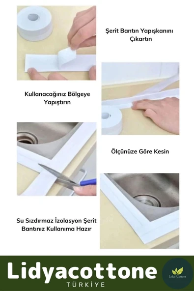 Bant 3.2m Ekstra Güçlü Su Geçirmez Sızdırmaz Dayanıklı Yalıtım Tamir Küf Önleyici Gri - 2