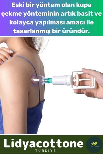 Premium Series Hacamat Seti Selülit Çatlak Giderici Vakumlu Masaj Aleti 12'li Kupa - 3