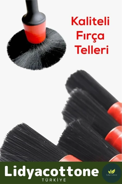 Premium Oto Uyumlu Araç Detaylı Temizlik Fırçası-5+1 Oto Araba Yıkama Klima Temizleme Fırçası - 5