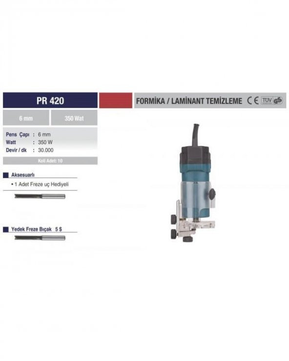 Pr 420 Laminant Frezesi  350 W. 6Mm Proter - 2