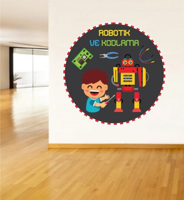 Robotik ve Kodlama Sticker P6 - Ebat 50 x 50