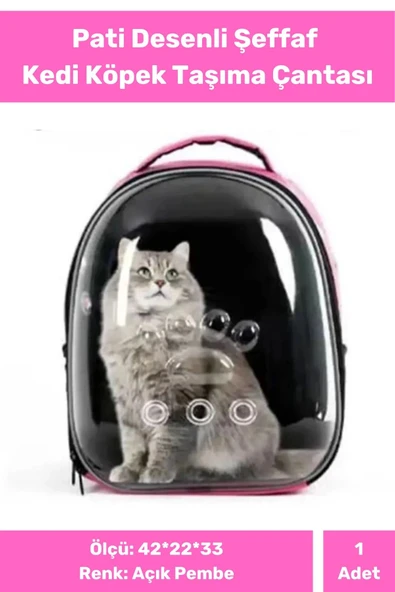 Kedi Taşıma Çantası Geniş Fermuarlı Hava Alabilen Fileli El Ve Sırt Çantası