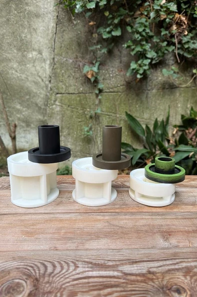 Şamdan Altlık Üçlü Set Silikon Altlık Kalıpları ürün görseli