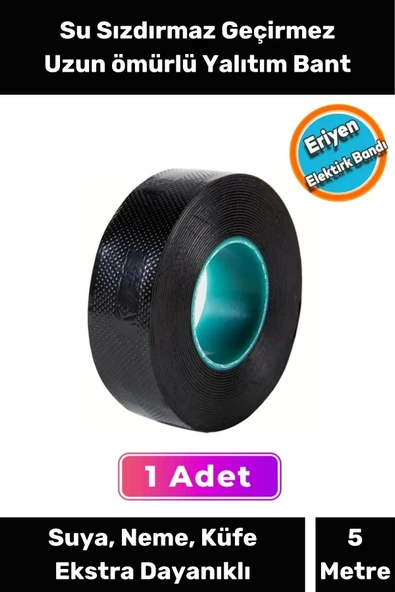 Kauçuk Yalıtım Bandı Özel Su Geçirmez Sızdırmaz Yanmaz Ekstra Güçlü Yapışkanlı Eriyen