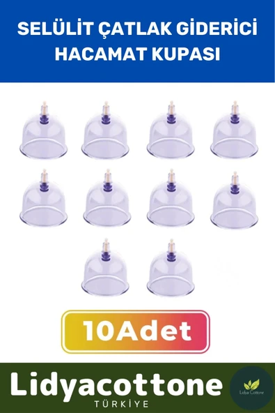 Vakumlu 5 Numara Hacamat Kupası 10 Adet Premium Seri Çatlak