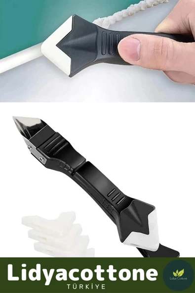 Fayans Derz Dolgu Silikon Kazıyıcı Sıyırıcı Sıyırıcı Doğrayıcı Uygulayıcı 3 in 1 Aparat Mutfak Banyo - 2