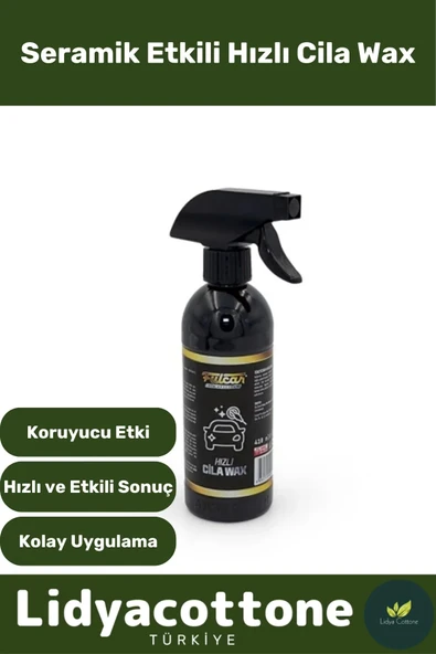 Seramik Etkili Hızlı Cila Etkili Formül Parlatıcı Canlı Görünüm Uzun Süre Koruyucu Seramik Oto Araba