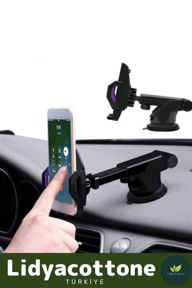 Teleskopik Telefon Tutucu Premium Dayanıklı Vantuzlu Sağlam Çok Fonksiyonlu 360 Derece Dönebilen - 2