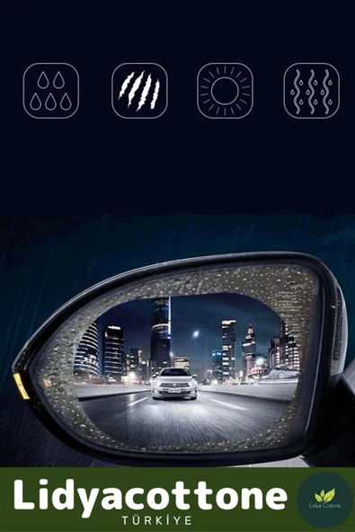 2li Universal Araç Uyumlu Oto Dikiz Aynası Filmi Yağmur Cam Film Araba Buğu Önleyici - 3