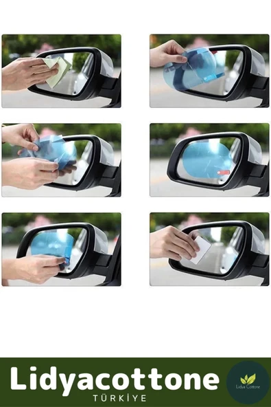 2li Universal Araç Uyumlu Oto Dikiz Aynası Filmi Yağmur Cam Film Araba Buğu Önleyici - 4