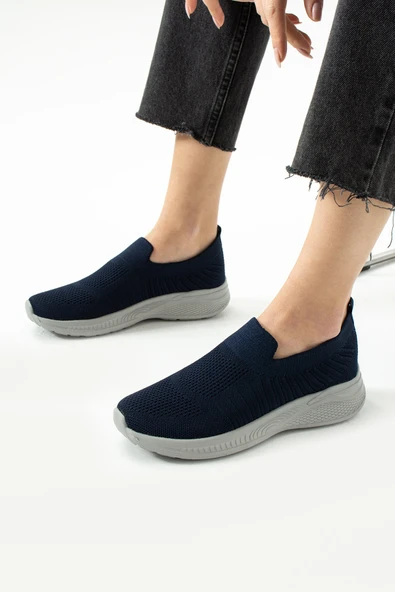 Albishoes Unisex Triko Çorap Bağcıksız Hafif Rahat Taban Günlük Koşu Yürüyüş Sneaker Spor Ayakkabı