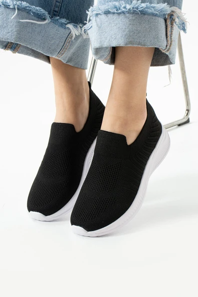 Albishoes Unisex Triko Çorap Bağcıksız Hafif Rahat Taban Günlük Koşu Yürüyüş Sneaker Spor Ayakkabı