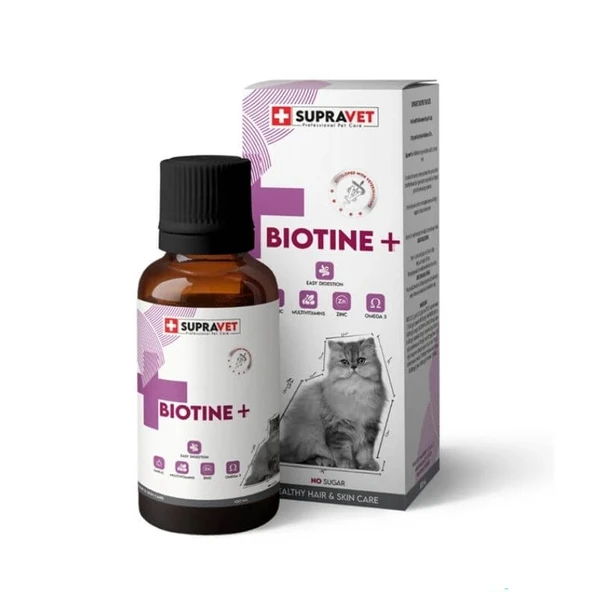 Supravet Deri ve Tüy Destekleyici Kedi Biotin 100 Ml