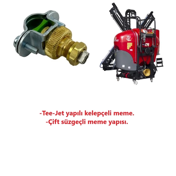 Holder Yelpaze Tee-Jet Kelepçeli İlaçlama Meme-G111-2 Adet - 2