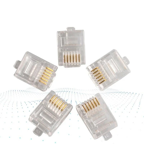 RJ45 Jack Cat5e İnternet Kablo Kablosu Ucu Konnektör Ethernet Connector Jak 4220 - 9