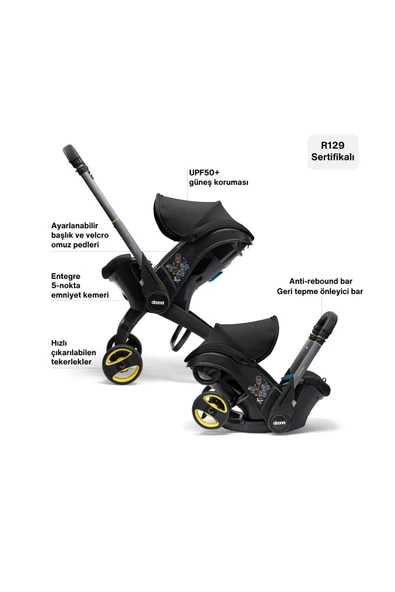 Doona İ Bebek Arabasına Dönüşen Tekerlekli gr 0 Ana Kucağı Oto Koltuğu - Resim 2