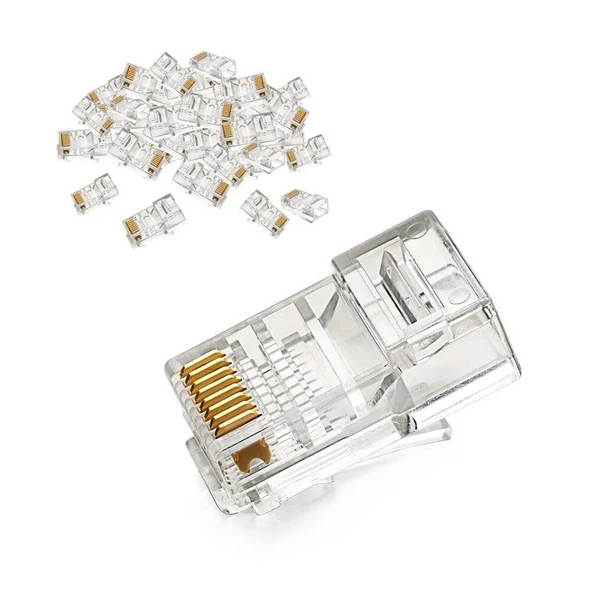 RJ45 Jack Cat5e İnternet Kablo Kablosu Ucu Konnektör Ethernet Connector Jak 4220
