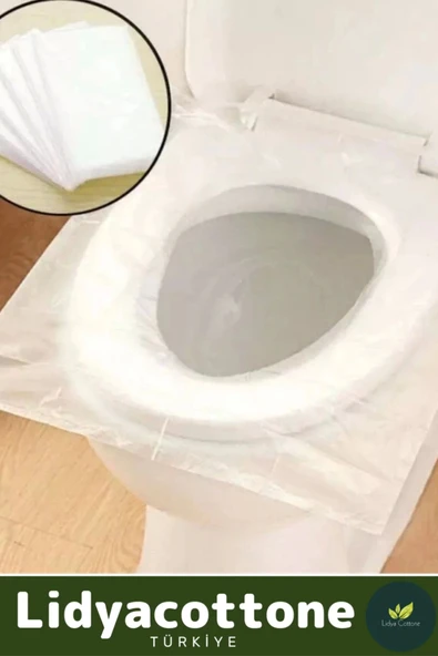 Klozet Kapak Örtüsü Pratik Kullanımlı Hijyenik Klozet Kapağı Poşeti Avm Halka Açık Tuvalet 50 Adet - 4