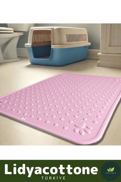 Tuvalet Önü Mama Kabı Kum Paspası Kaymaz Dayanıklı Silinebilir Yıkanabilir Evcil Hayvan - 3