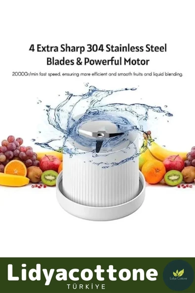 Mini Blender Özel Seri Su Geçirmez Tasarım Kablosuz Şarjlı Dayanıklı Kamp Spor Piknik Taşınabilir - 3