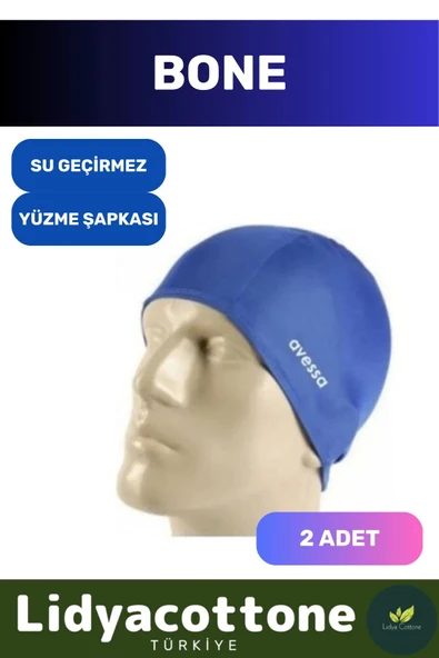 Likralı Silikon Havuz Ve Deniz Yüzücü Deniz Havuz Bonesi Su Geçirmez Yüzme Şapkası 2'li Set