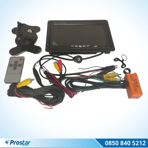 Araç Monitörü 7 Inç Lcd Tft Ekran + 1 Adet Geri Görüş Kamerası Hediye Kelebek Ve Tampon Uyumlu - 3