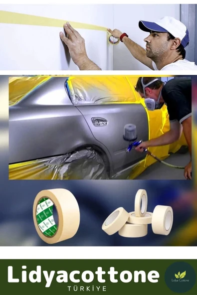 Boya Badana Bandı Isıya Dayanıklı Krep Kağıt Kolay Sökülebilen Kağıt 25mt - 3