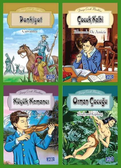 Ortaokul 5.ve 6.Sınıflar İçin Dünya Çocuk Klasikleri Seti 10 (4 Kitap) ürün görseli 1